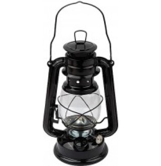 Лампа керосиновая, 24 см, с черным лакированным покрытием